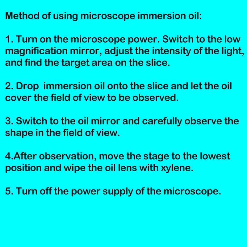 Wryxia Microscope Immersion Oil, 3/4 oz (25ML), Type A, Microscope Specific, Easy to Remove - Image 2